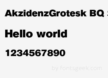 Пример шрифта Akzidenz-Grotesk BQ #1